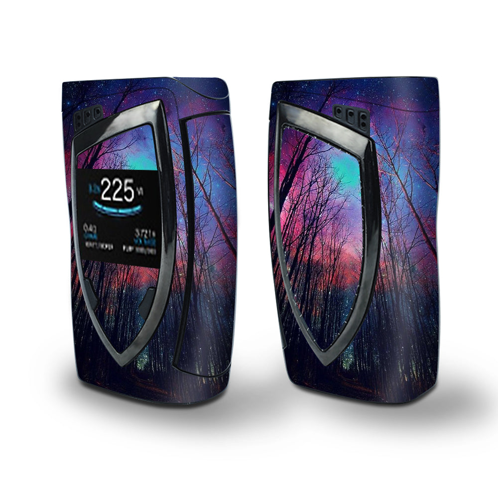 Skin Decal Vinyl Wrap for Smok Devilkin Kit 225w (includes TFV12 Prince Tank Skins) Vape Skins Stickers Cover / Galaxy Sky through Trees Forest