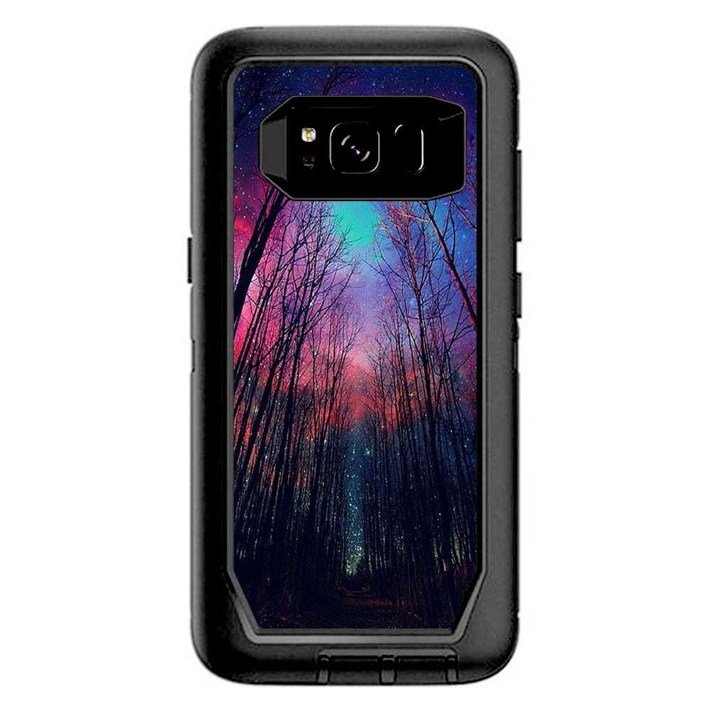  Galaxy Sky Through Trees Forest Otterbox Defender Samsung Galaxy S8 Skin
