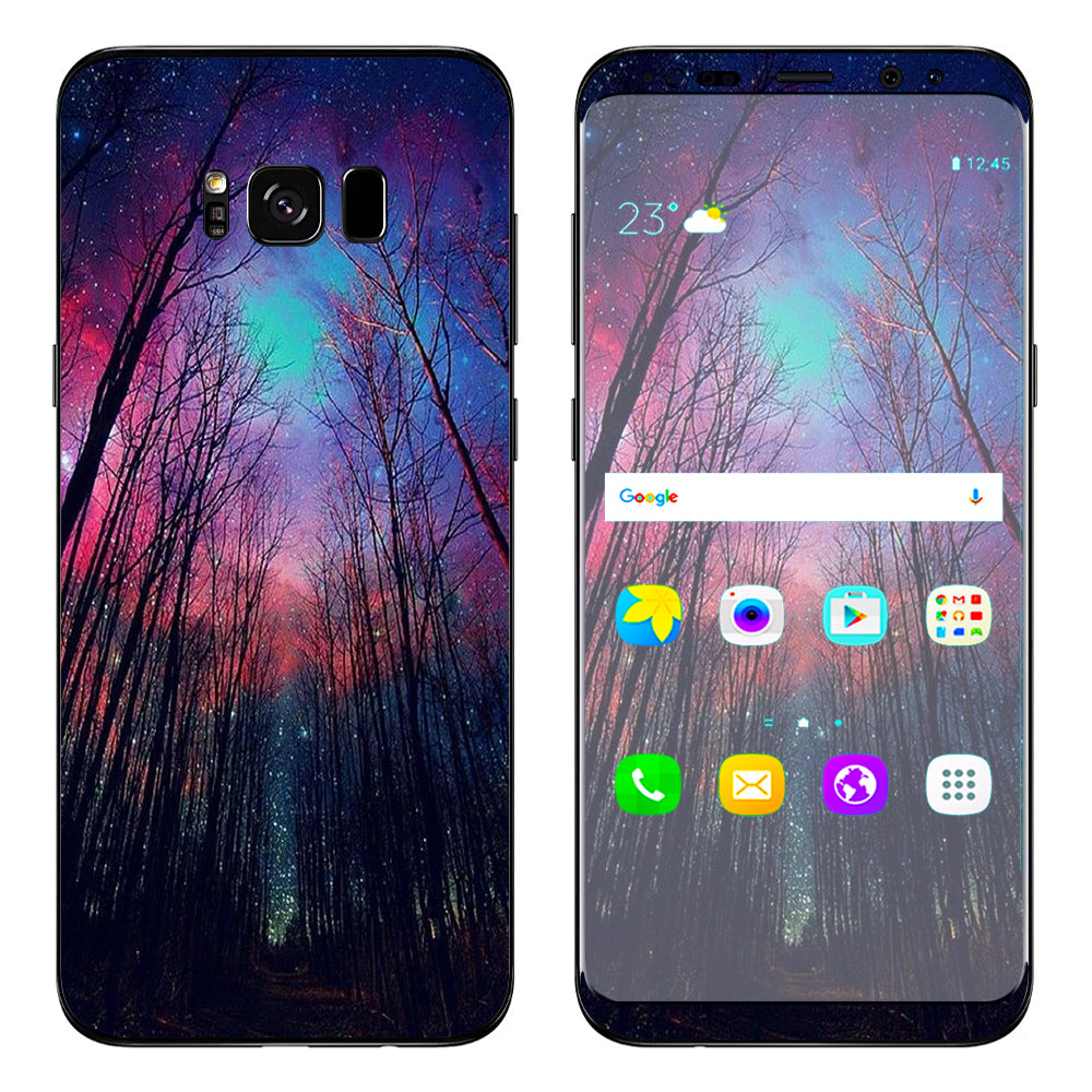  Galaxy Sky Through Trees Forest Samsung Galaxy S8 Plus Skin