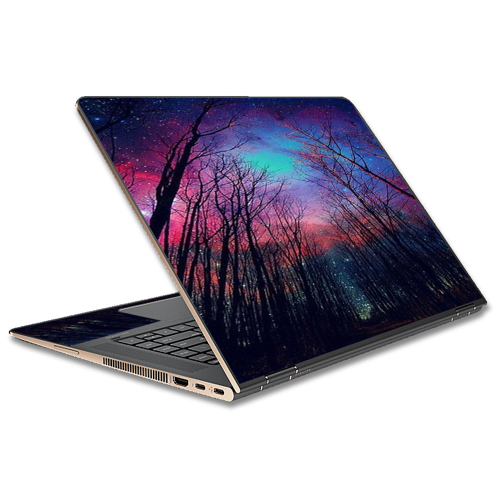  Galaxy Sky Through Trees Forest HP Spectre x360 13t Skin