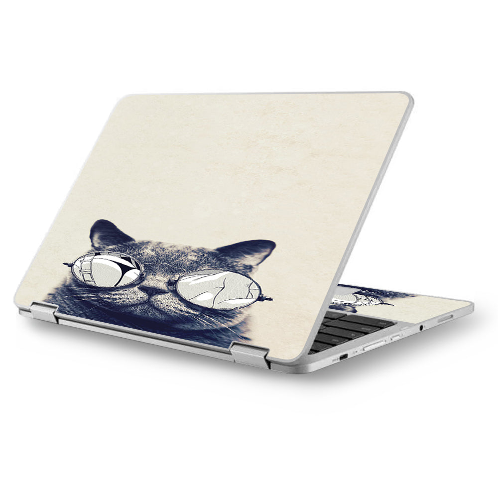  Cool Cat Kat Shades Glasses Tumblr Asus Chromebook Flip 12.5" Skin