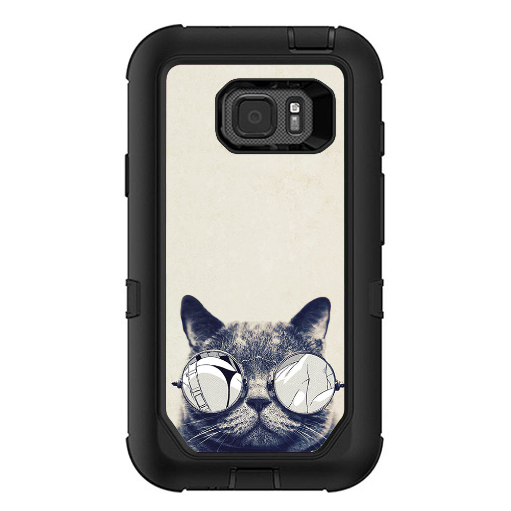  Cool Cat Kat Shades Glasses Tumblr Otterbox Defender Samsung Galaxy S7 Active Skin
