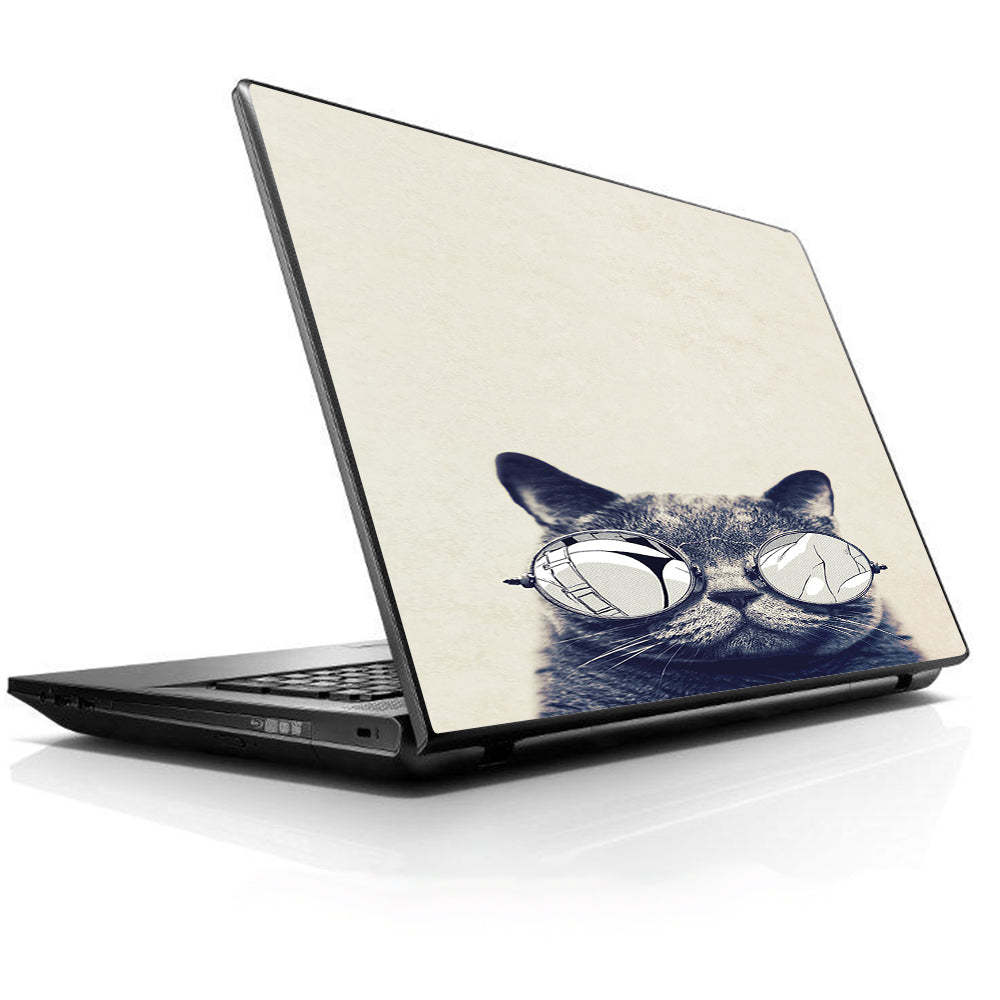  Cool Cat Kat Shades Glasses Tumblr Universal 13 to 16 inch wide laptop Skin