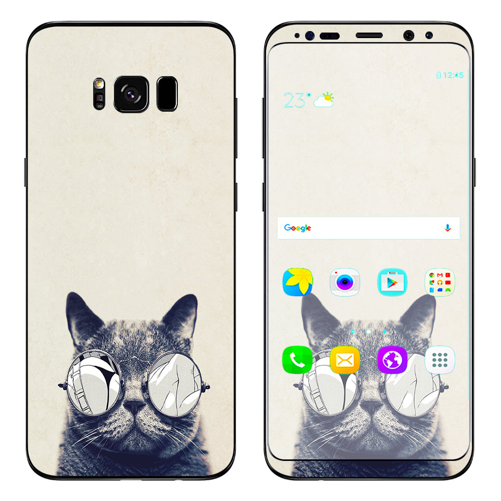  Cool Cat Kat Shades Glasses Tumblr Samsung Galaxy S8 Plus Skin