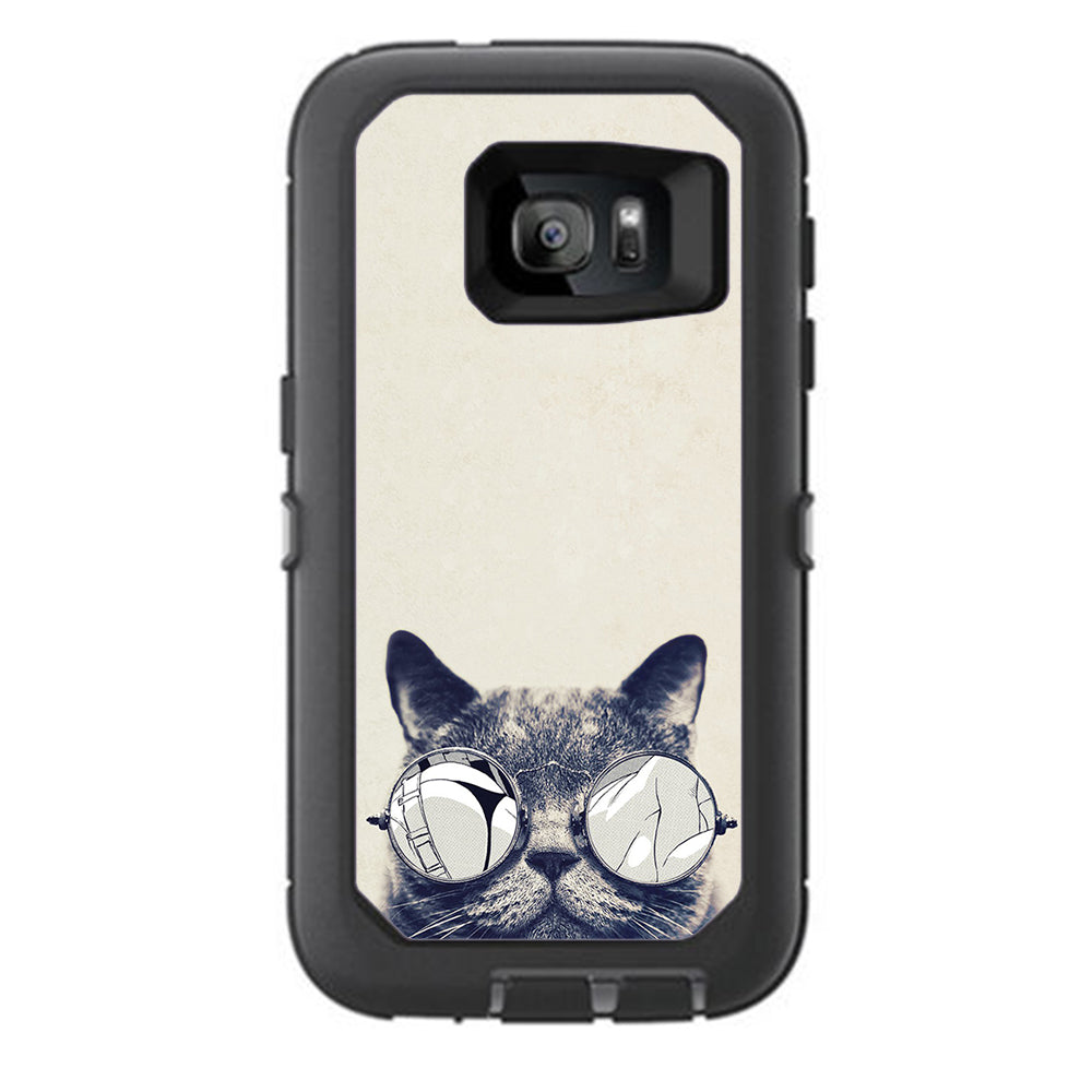  Cool Cat Kat Shades Glasses Tumblr Otterbox Defender Samsung Galaxy S7 Skin