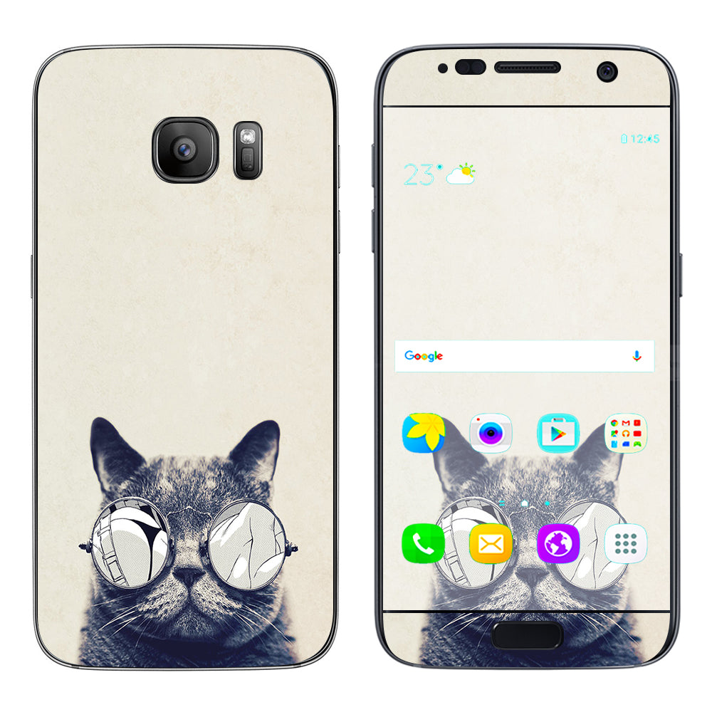  Cool Cat Kat Shades Glasses Tumblr Samsung Galaxy S7 Skin