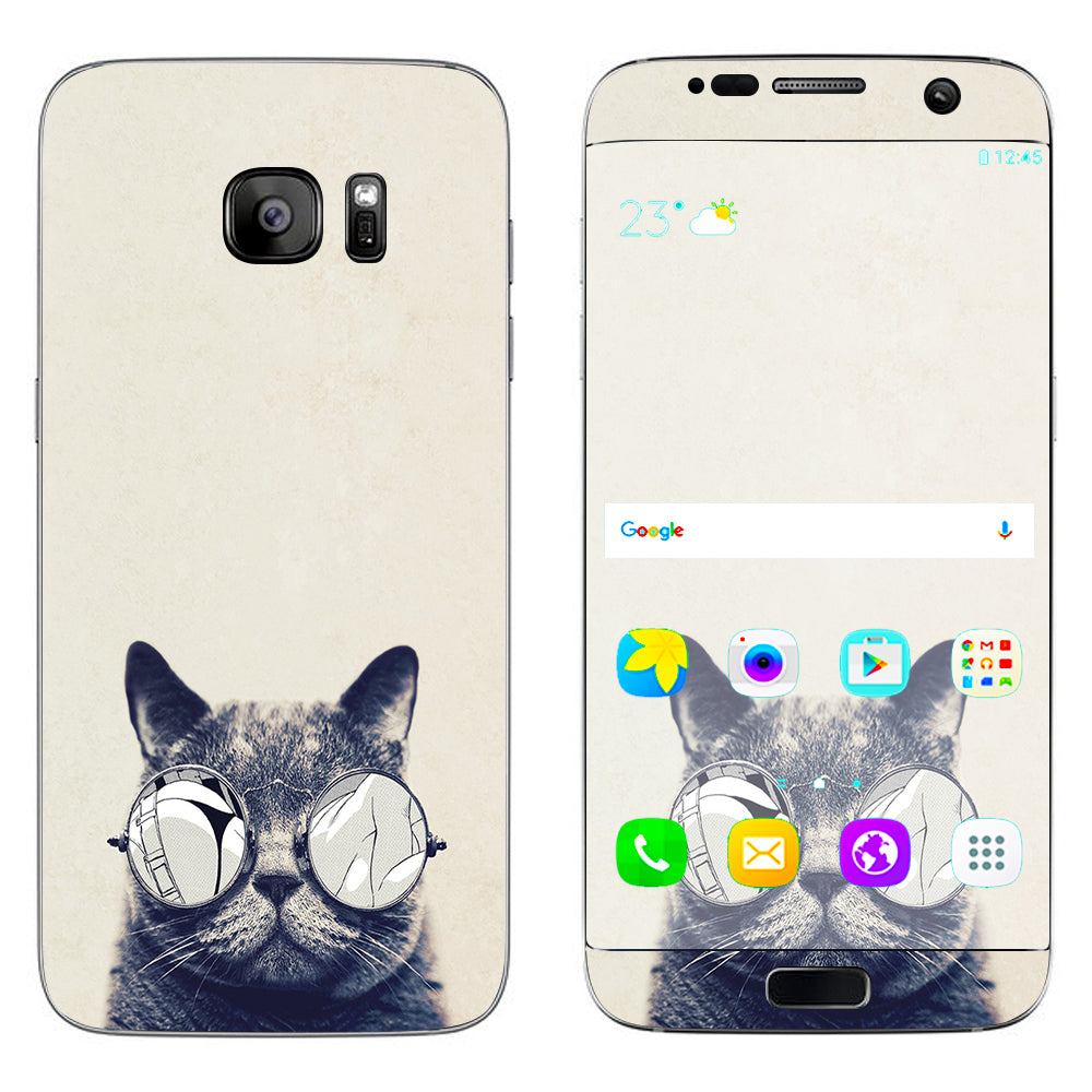  Cool Cat Kat Shades Glasses Tumblr Samsung Galaxy S7 Edge Skin