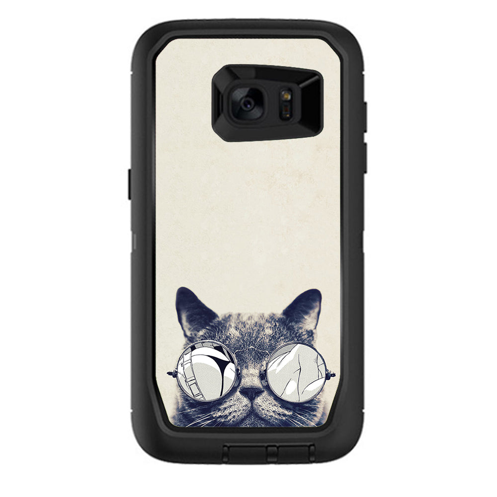  Cool Cat Kat Shades Glasses Tumblr Otterbox Defender Samsung Galaxy S7 Edge Skin