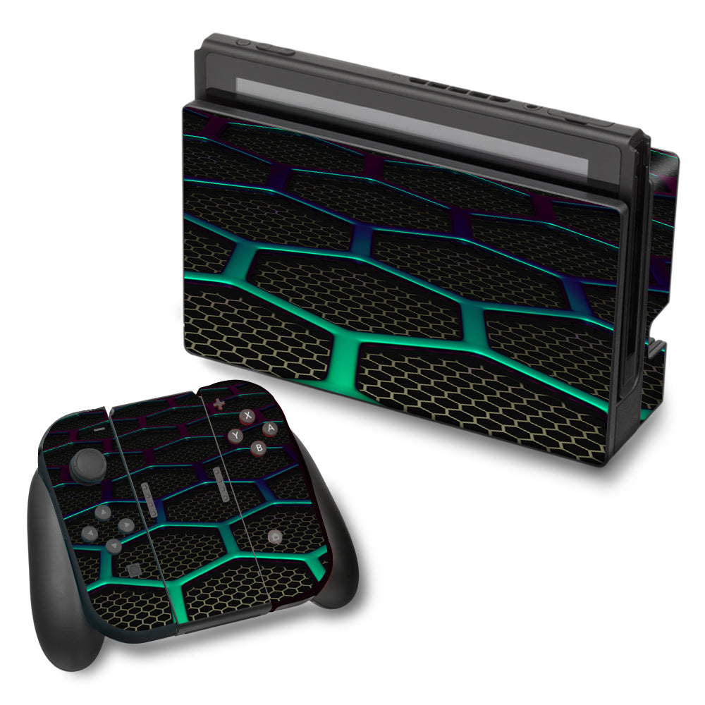  Metal Grid Futuristic Panel Nintendo Switch Skin