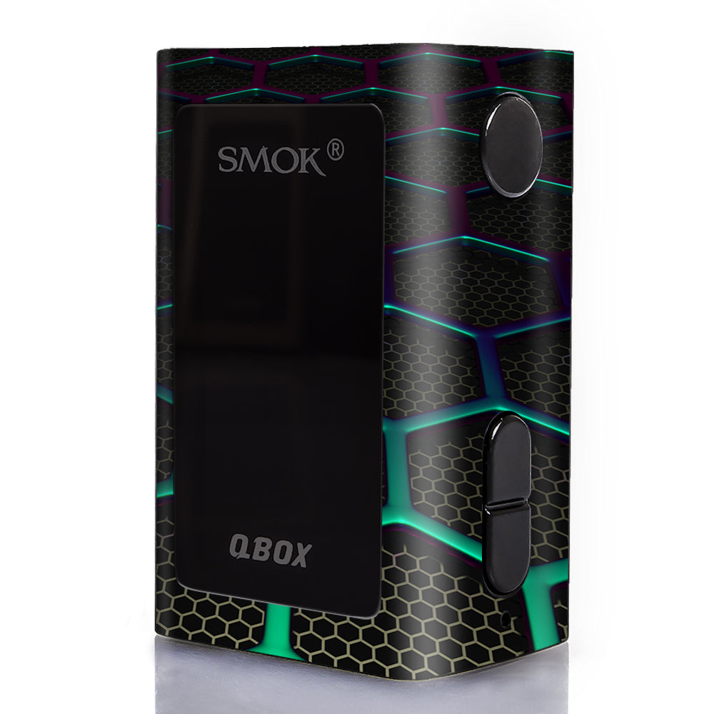  Metal Grid Futuristic Panel Smok Q-Box Skin