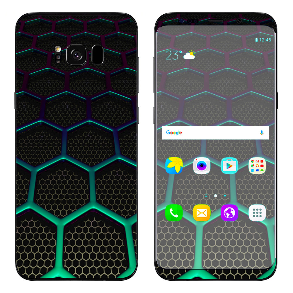  Metal Grid Futuristic Panel Samsung Galaxy S8 Skin