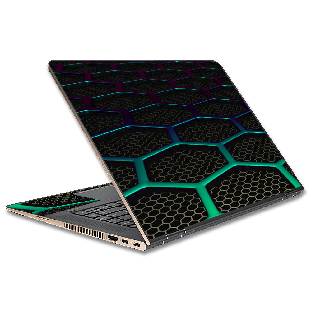  Metal Grid Futuristic Panel HP Spectre x360 15t Skin