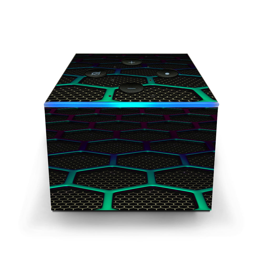  Metal Grid Futuristic Panel Amazon Fire TV Cube Skin