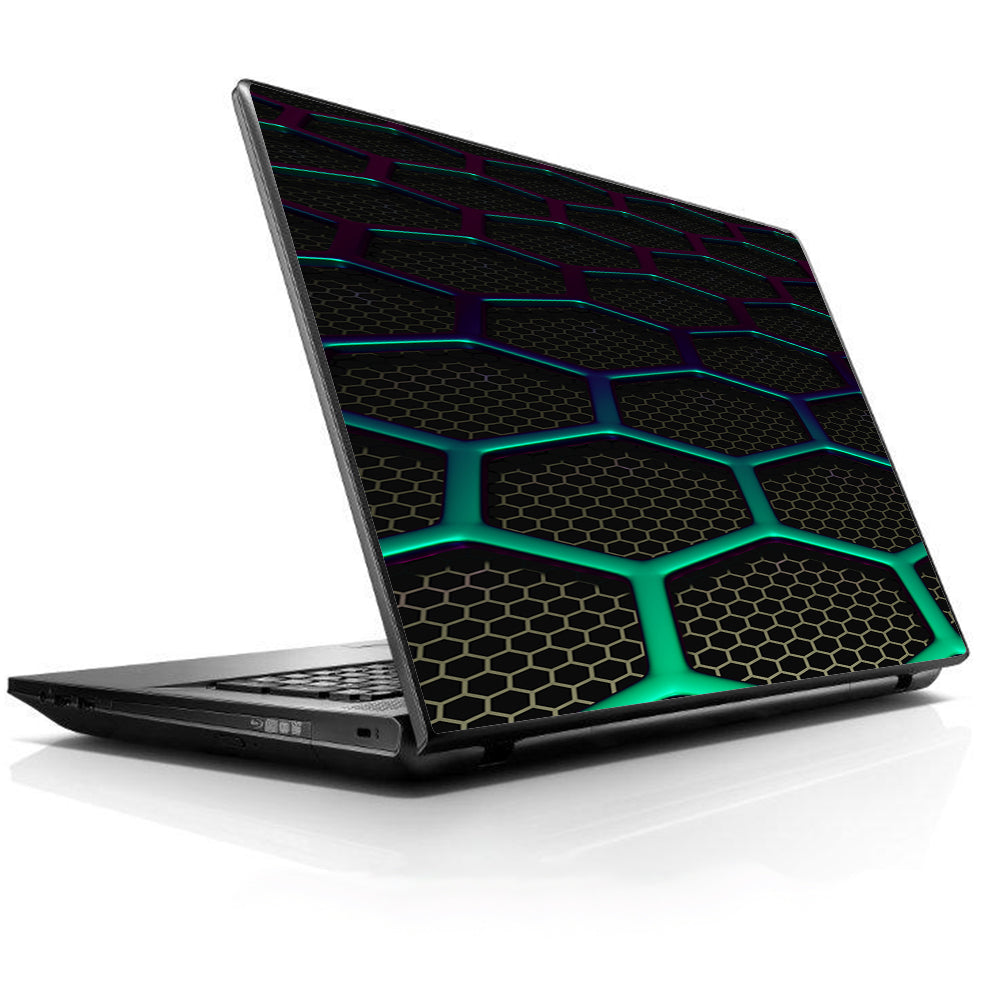  Metal Grid Futuristic Panel Universal 13 to 16 inch wide laptop Skin