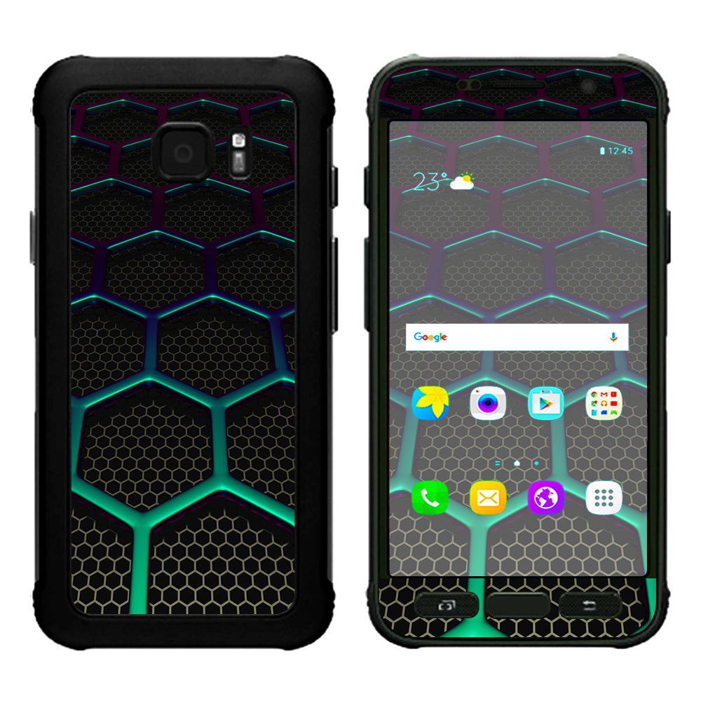  Metal Grid Futuristic Panel Samsung Galaxy S7 Active Skin