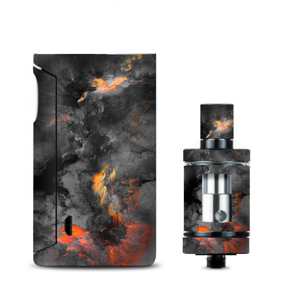  Grey Clouds On Fire Paint Vaporesso Drizzle Fit Skin