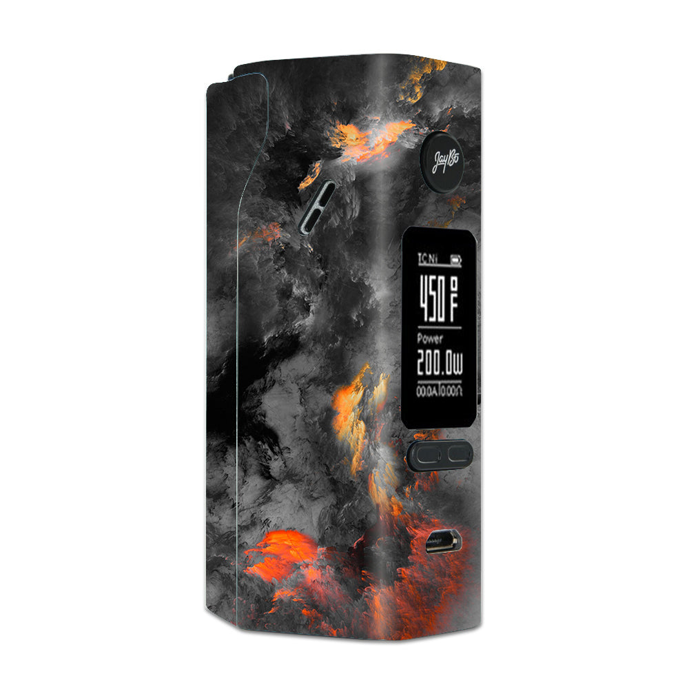  Grey Clouds On Fire Paint Wismec Reuleaux RX 2/3 combo kit Skin