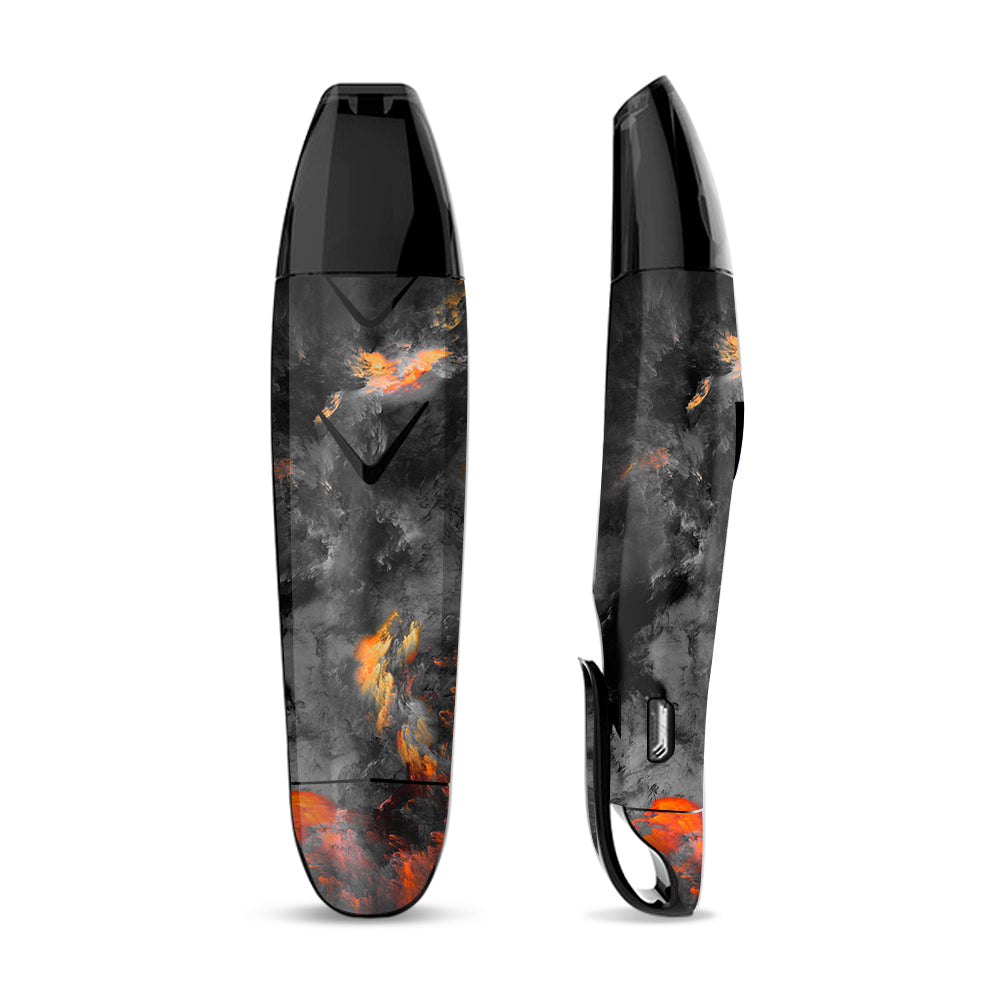 Skin Decal for Suorin Vagon  Vape / Grey Clouds on Fire Paint