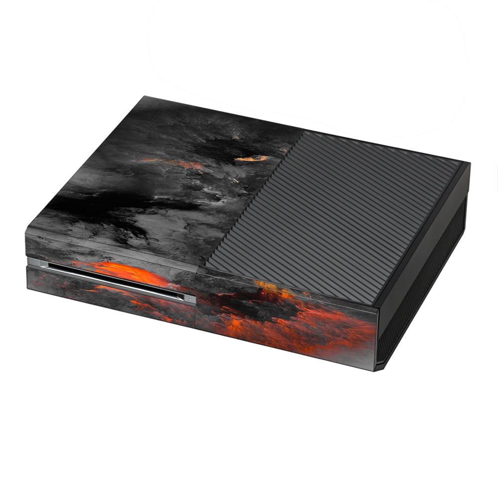  Grey Clouds On Fire Paint Microsoft Xbox One Skin