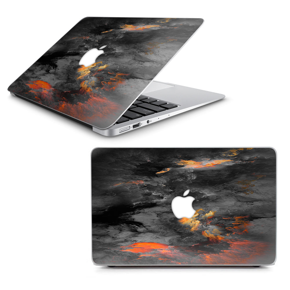  Grey Clouds On Fire Paint Macbook Air 11" A1370 A1465 Skin
