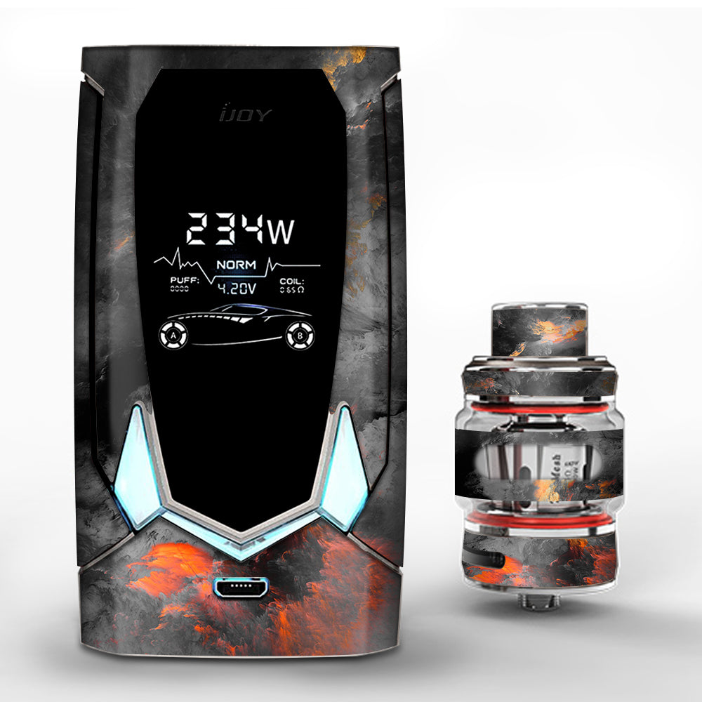  Grey Clouds On Fire Paint iJoy Avenger 270 Skin