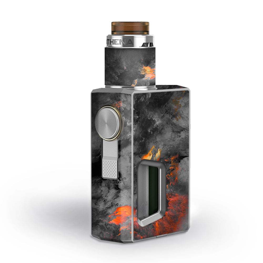  Grey Clouds On Fire Paint Geekvape Athena Squonk Skin