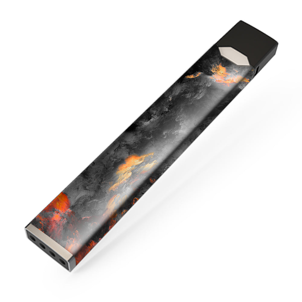  Grey Clouds On Fire Paint JUUL Skin