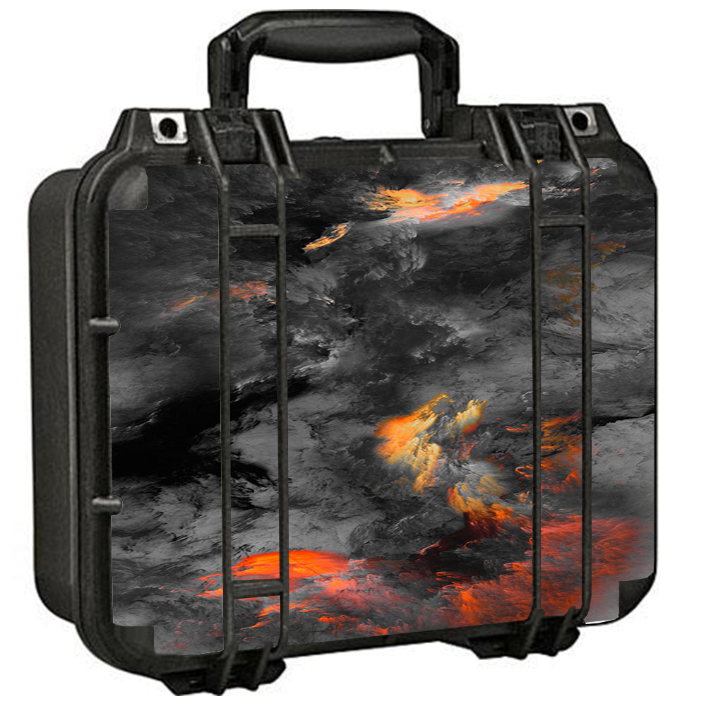 Grey Clouds On Fire Paint Pelican Case 1400 Skin