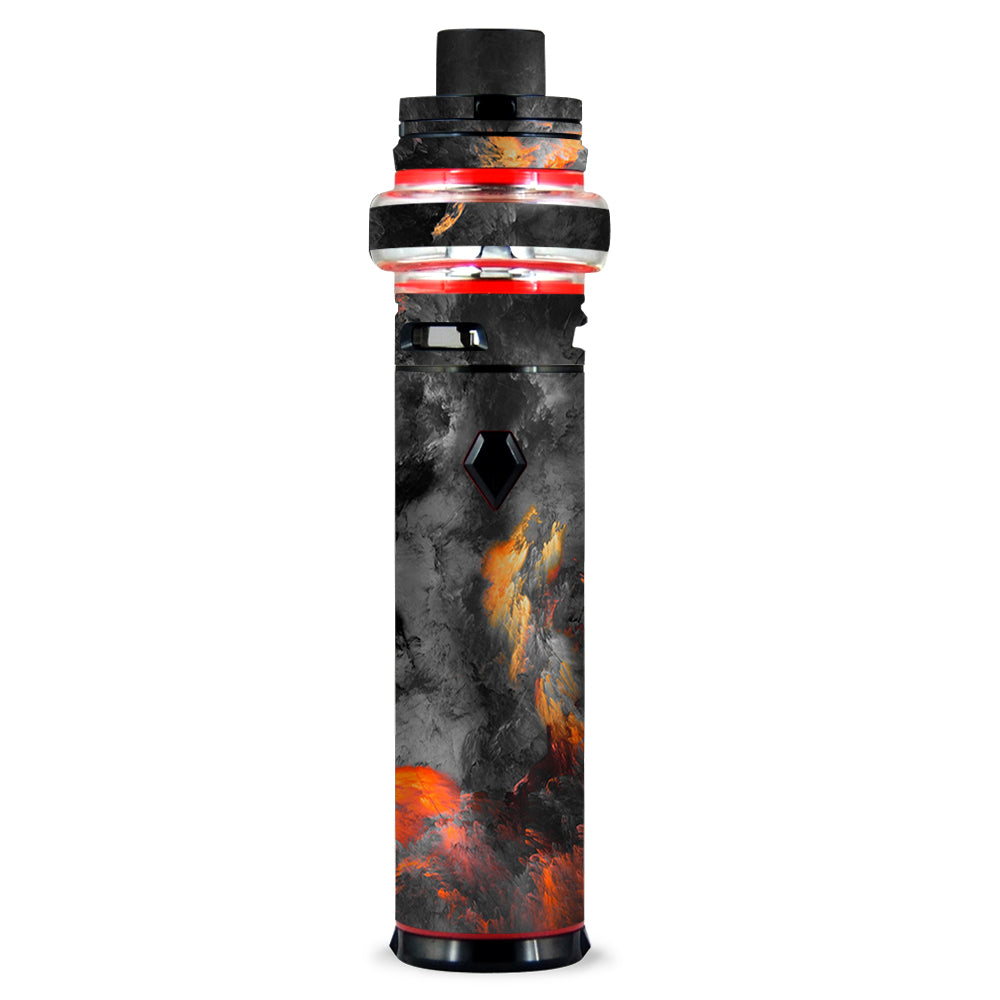  Grey Clouds On Fire Paint Smok stick V9 Max Skin