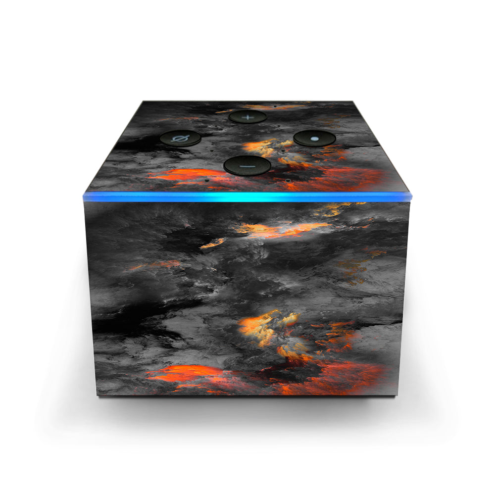  Grey Clouds On Fire Paint Amazon Fire TV Cube Skin