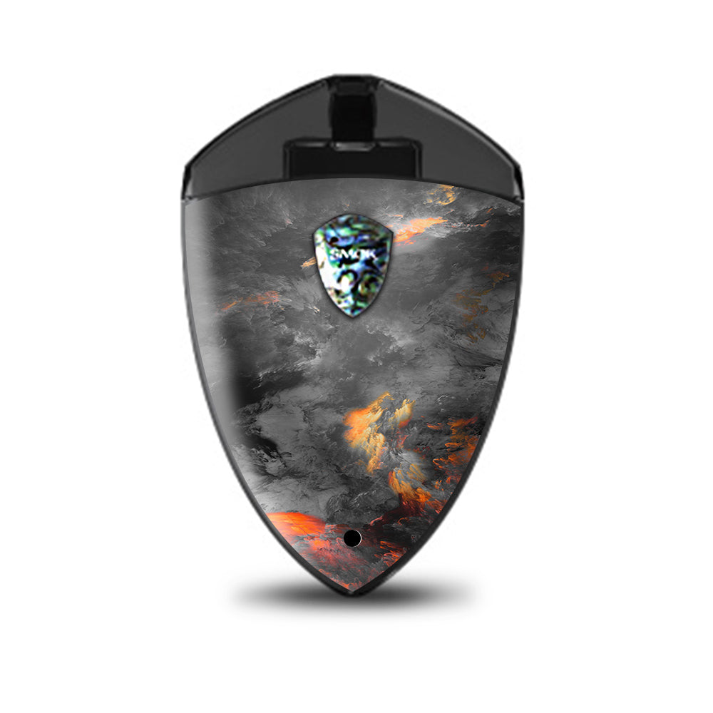  Grey Clouds On Fire Paint Smok Rolo Badge Skin