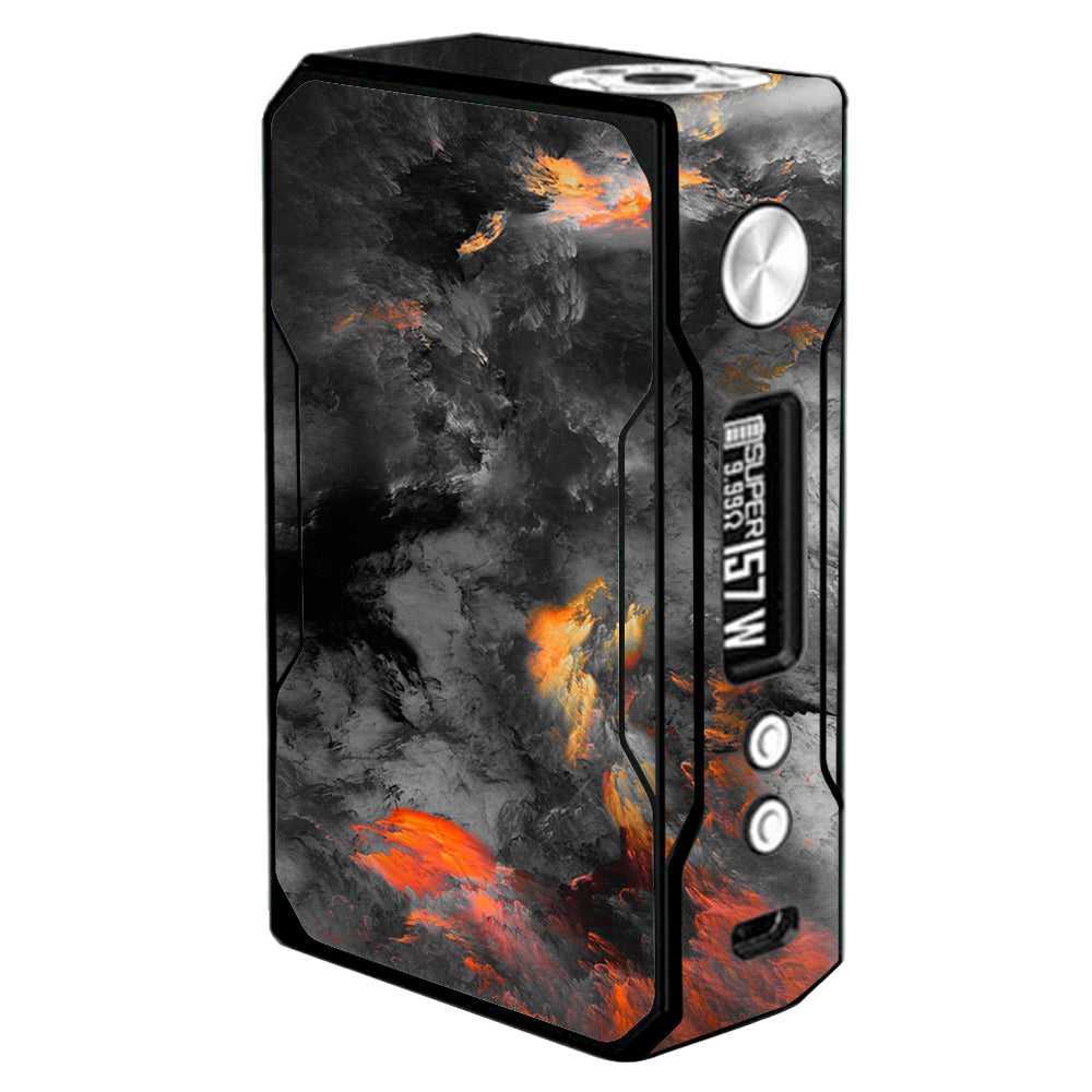  Grey Clouds On Fire Paint Voopoo Drag 157w Skin