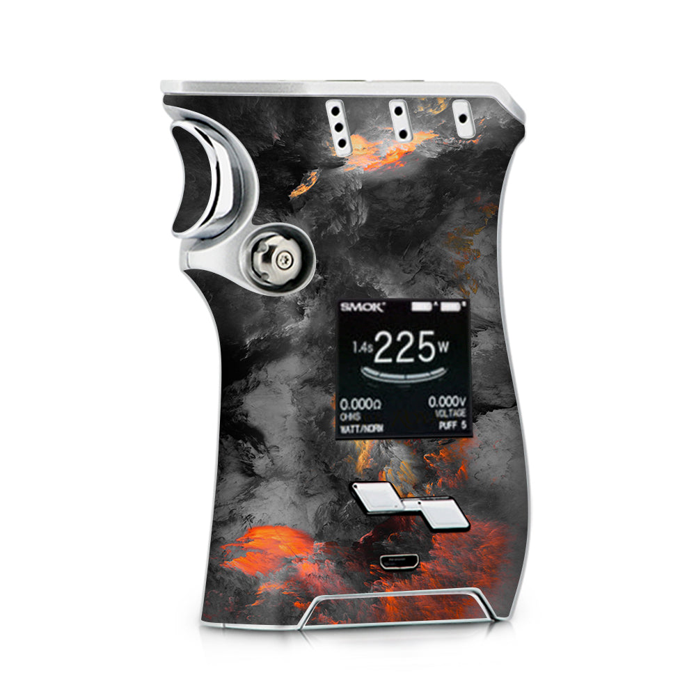  Grey Clouds On Fire Paint Smok Mag kit Skin