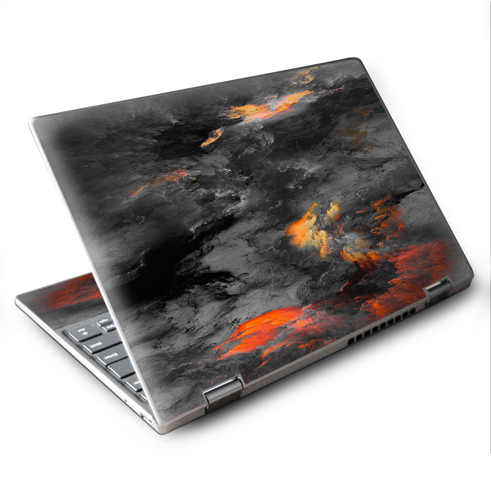  Grey Clouds On Fire Paint Lenovo Yoga 710 11.6" Skin
