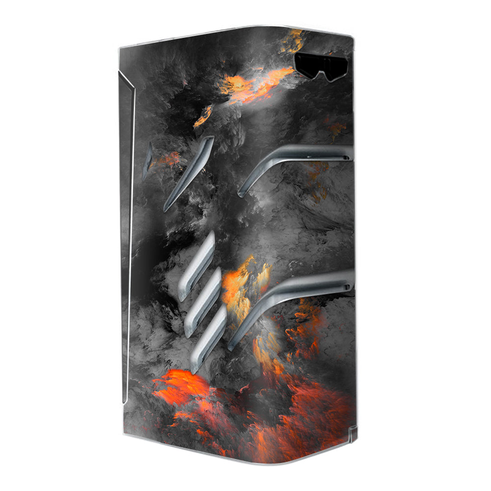  Grey Clouds On Fire Paint Smok T-Priv Skin