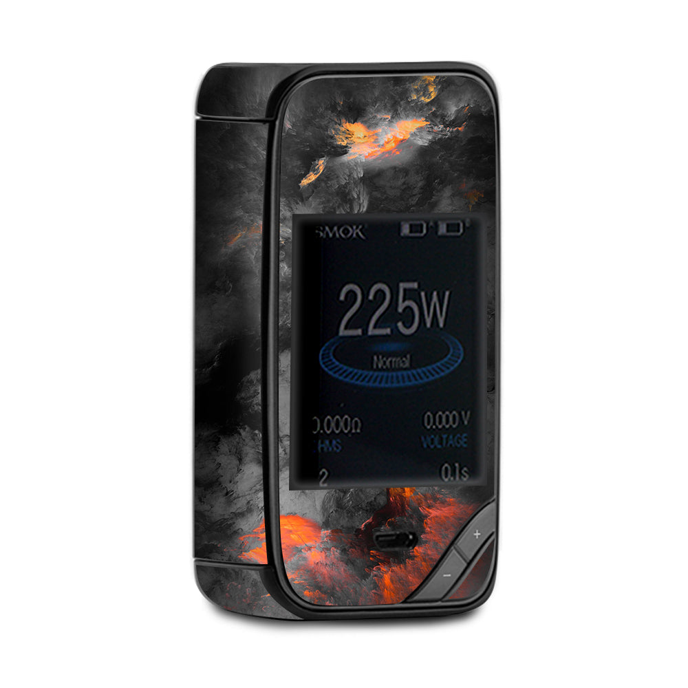  Grey Clouds On Fire Paint X-Priv Smok Skin