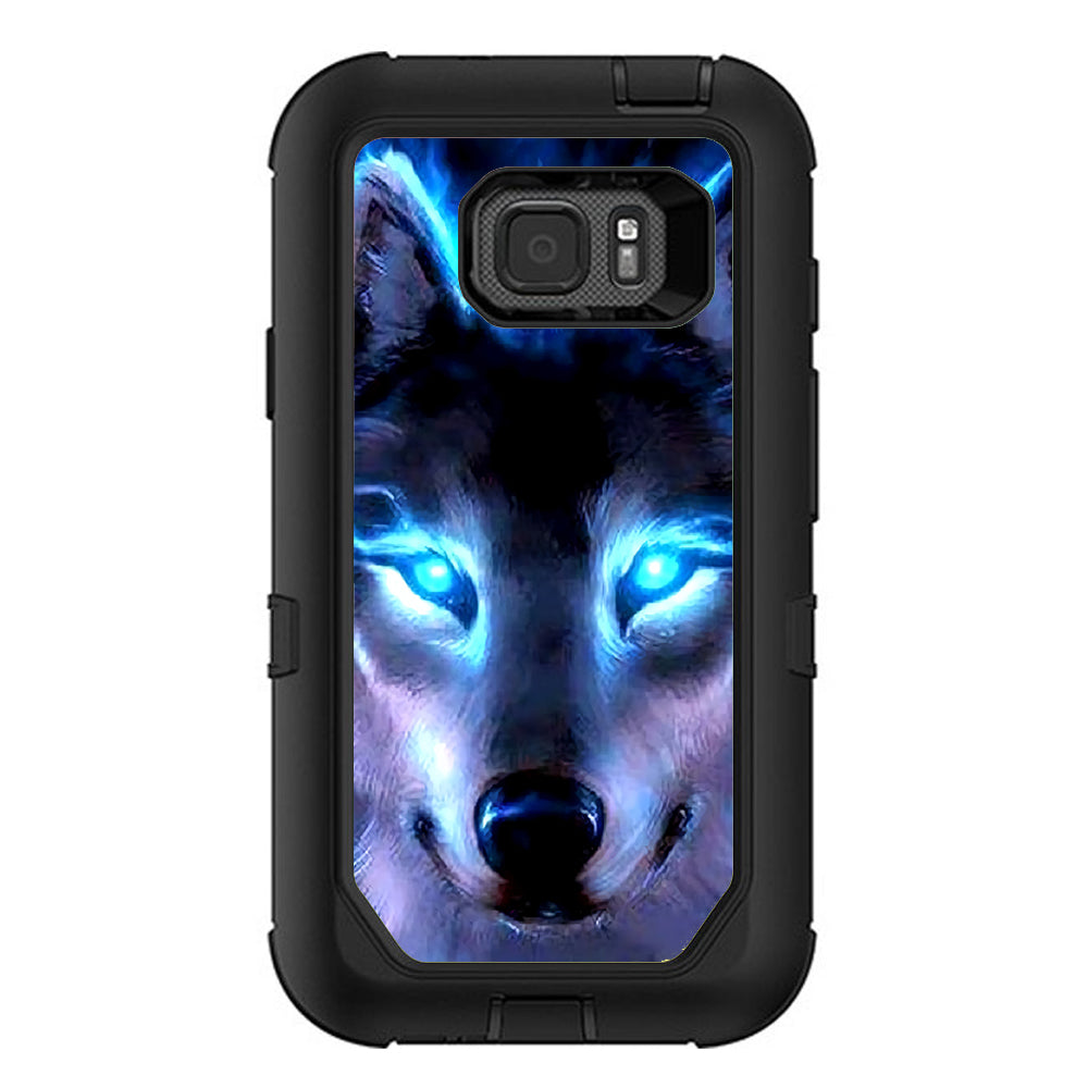  Wolf Glowing Eyes Fire Otterbox Defender Samsung Galaxy S7 Active Skin