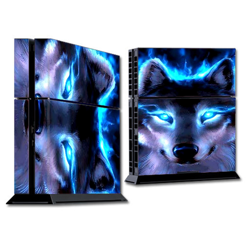  Wolf Glowing Eyes Fire Sony Playstation PS4 Skin