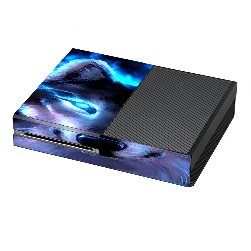  Wolf Glowing Eyes Fire Microsoft Xbox One Skin