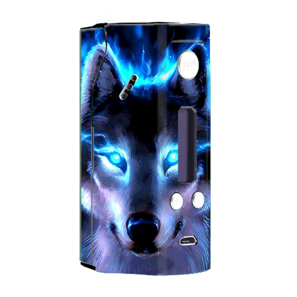  Wolf Glowing Eyes Fire Wismec Reuleaux RX200  Skin