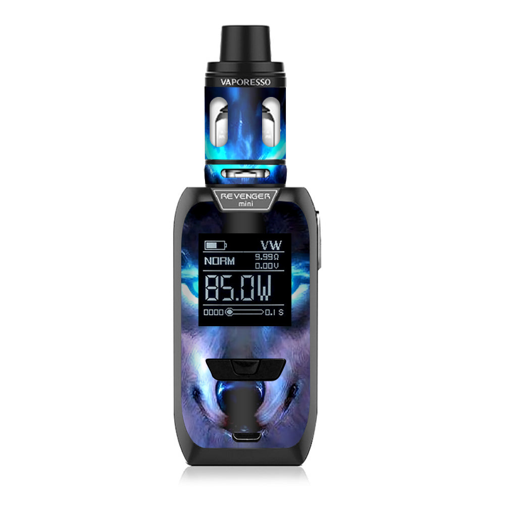  Wolf Glowing Eyes Fire Vaporesso Revenger Mini 85w Skin