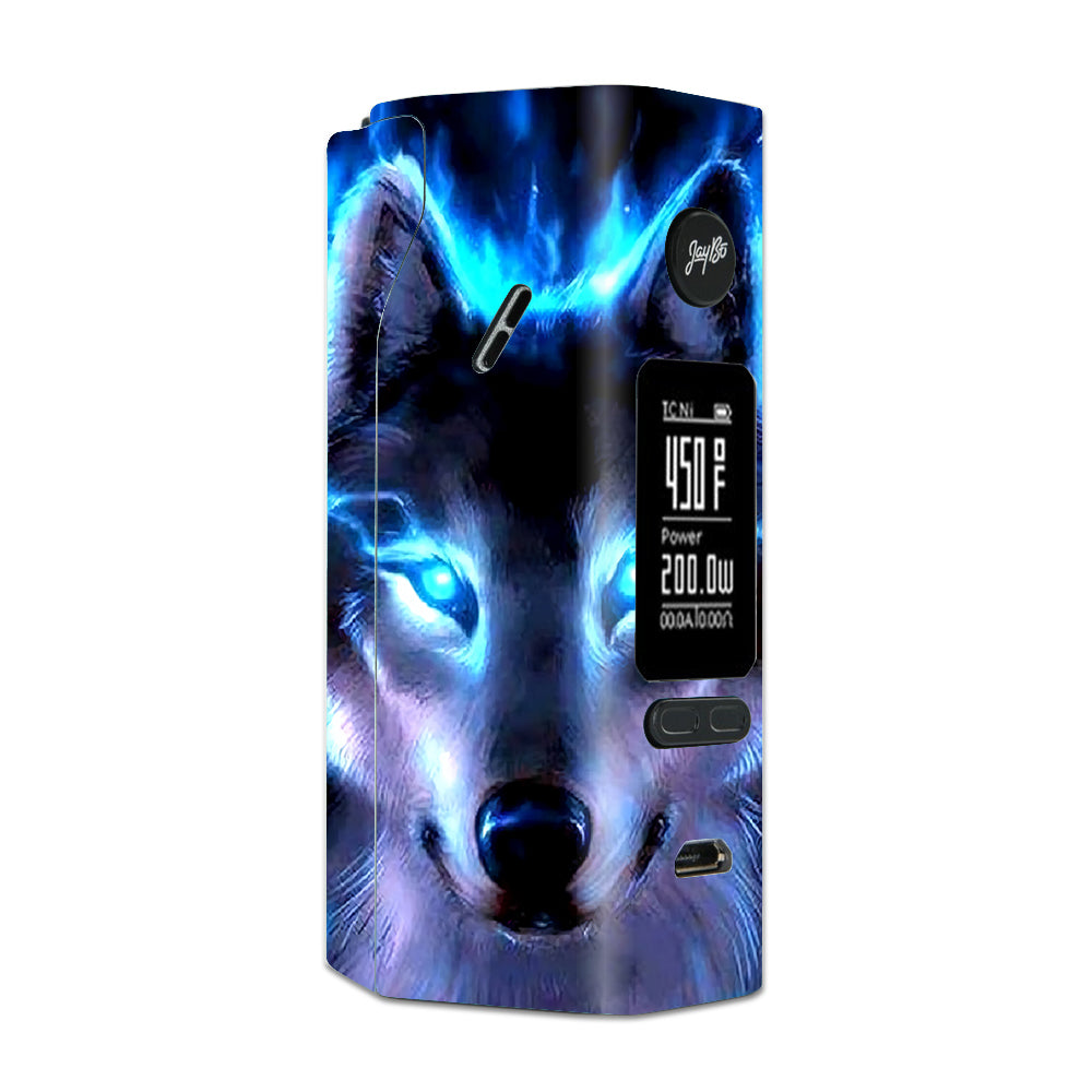  Wolf Glowing Eyes Fire Wismec Reuleaux RX 2/3 combo kit Skin