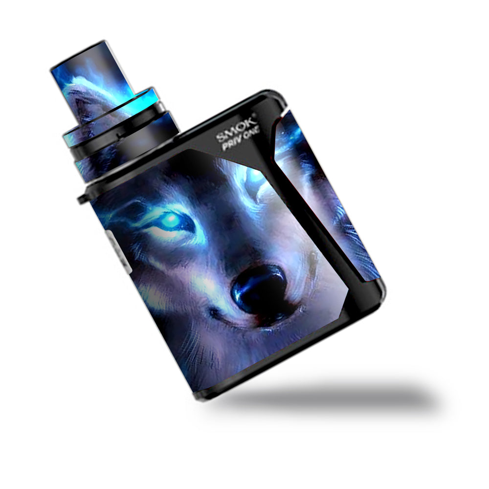  Wolf Glowing Eyes Fire Smok Priv One Skin