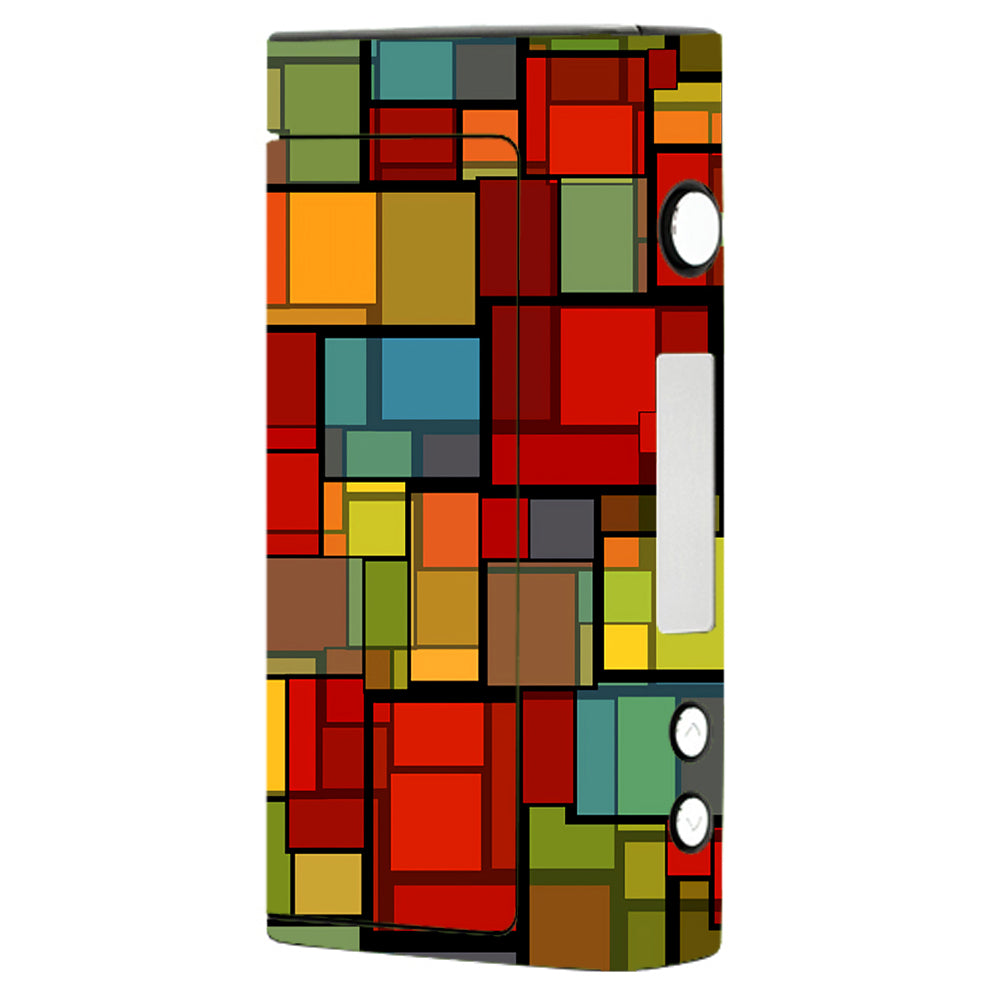  Abstract Colorful Square Pattern Sigelei Fuchai 200W Skin