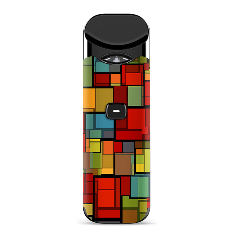 Abstract Colorful Square Pattern Smok Nord Skin