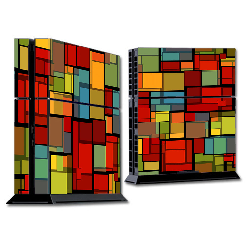  Abstract Colorful Square Pattern Sony Playstation PS4 Skin
