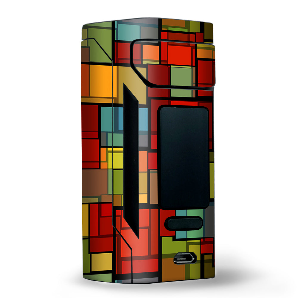  Abstract Colorful Square Pattern Wismec RX2 20700 Skin