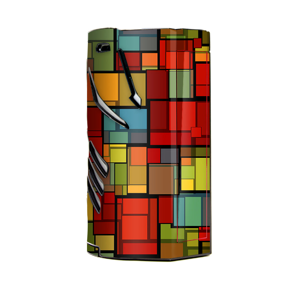  Abstract Colorful Square Pattern T-Priv 3 Smok Skin