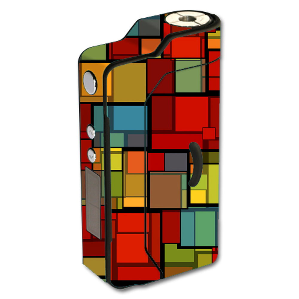  Abstract Colorful Square Pattern Sigelei 150W TC Skin
