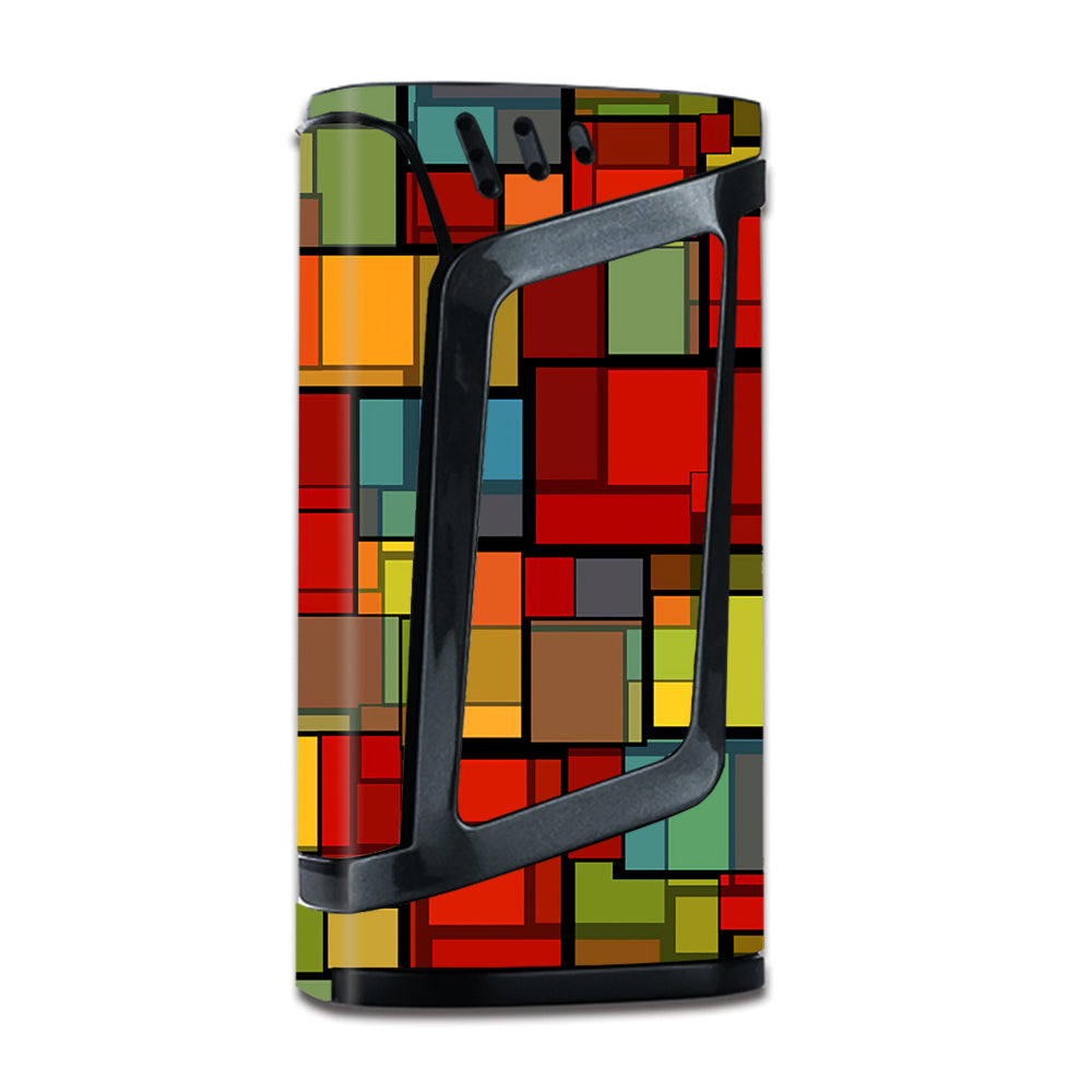  Abstract Colorful Square Pattern Smok Alien 220W Skin